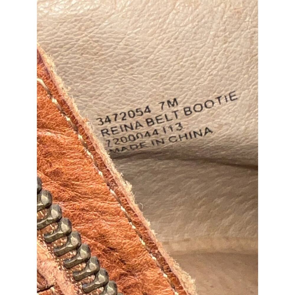Frye Women's Carmel Full Grain Leather Zip Short Boots Y2K cognac Size 7 S000142 - Picture 6 of 11
